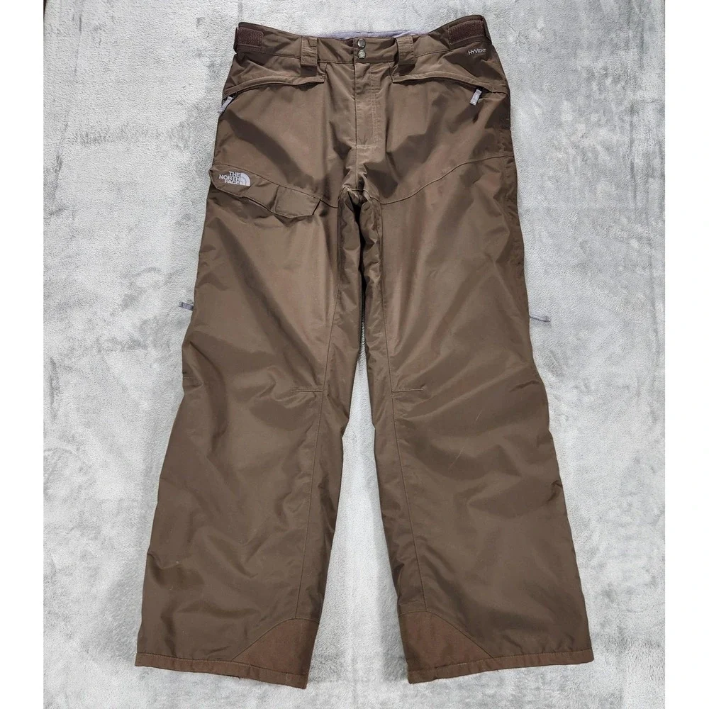 The‎ North Face Pants Mens XL Brown HyVent Insulated Snow Ski Waterproof Winter